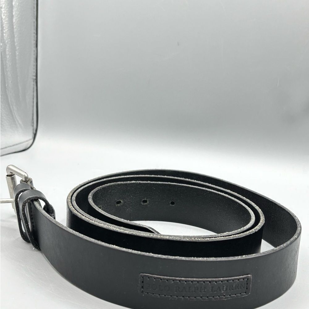 Plus Size Men Polo Ralph Lauren Roller Logo Depossed Leather Belt